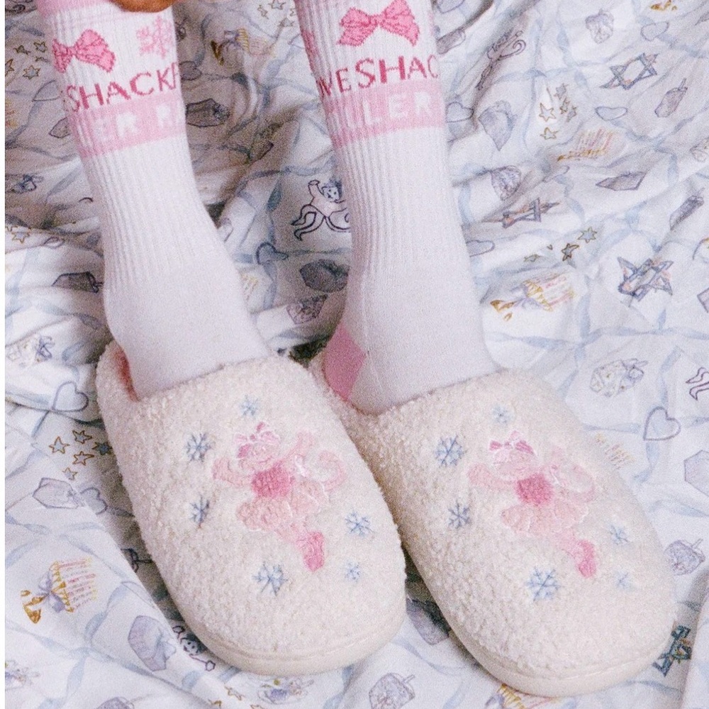 Roller Rabbit x LoveShackFancy Sugarplum Monkey Fuzzy Sleepers GIFT WRAPPED